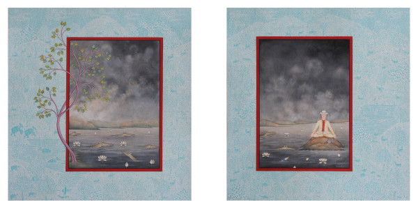 untitled diptych 3 (A Day in the Country series) by Waswo X. Waswo