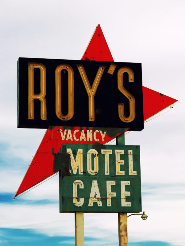 Roy's Motel Neon Sign by Mark Peacock