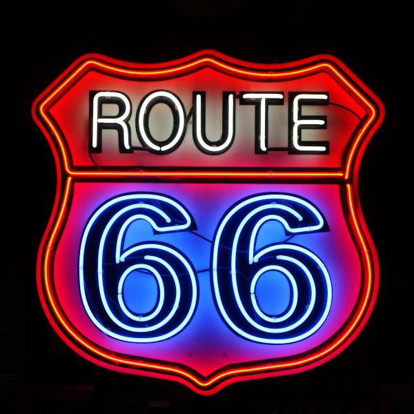 Route 66- Neon Sign by Mark Peacock