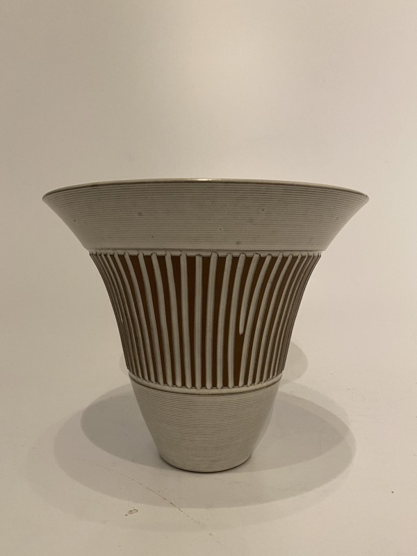 Gray ceramic ikebana vase