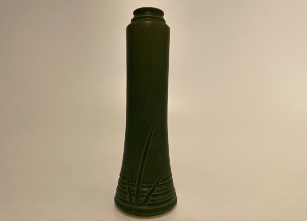 Small green ceramic ikebana vase