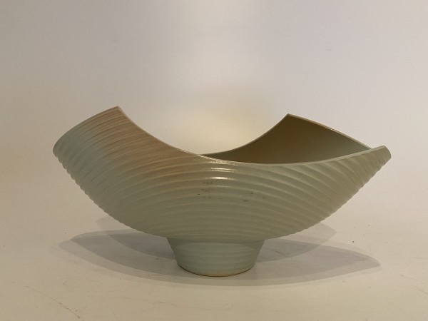 Oblong ceramic ikebana vase