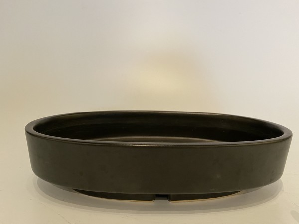 Oval ceramic ikebana vase