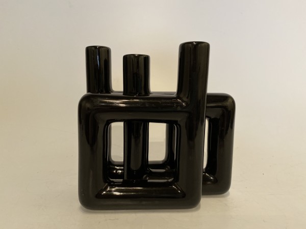 Square ceramic ikebana vase