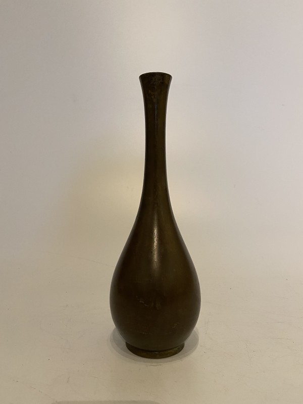 Small bronze ikebana vase