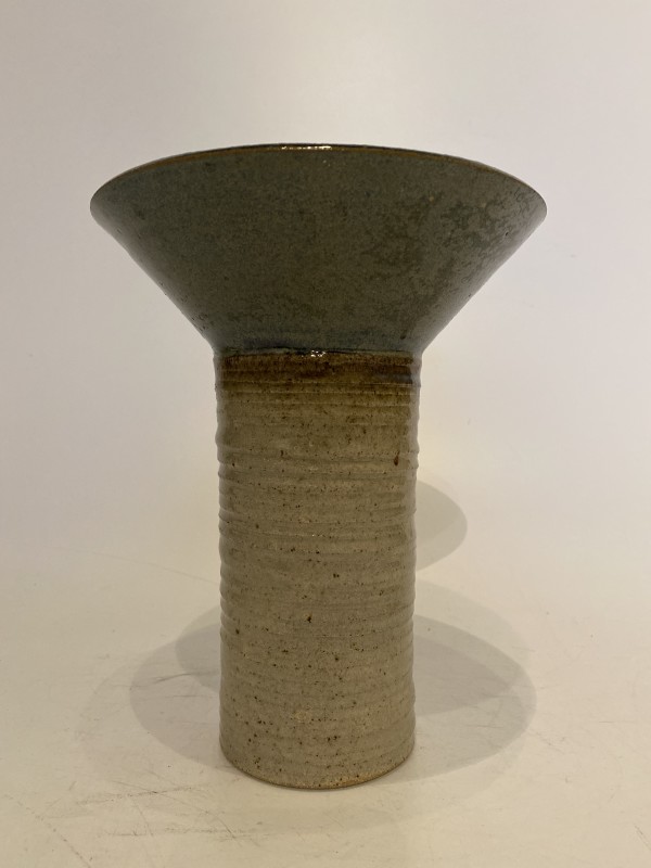 Blue, brown and gray ikebana vase