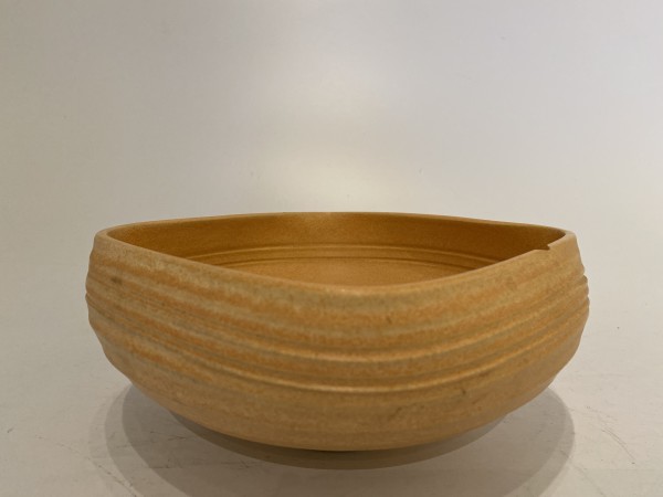 Orange ceramic ikebana vase