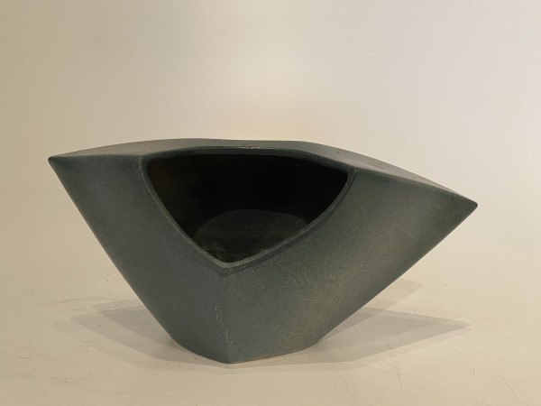 Blue ceramic ikebana vase