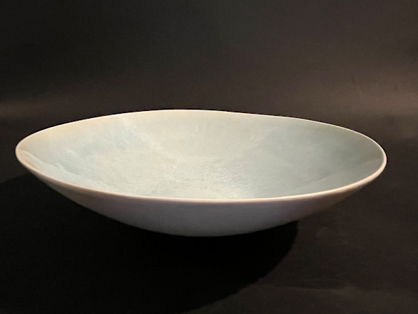 Shallow ceramic ikebana vase
