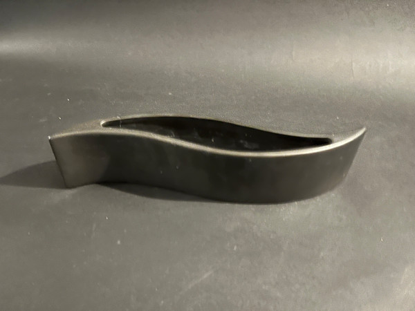 S-shaped ceramic ikebana vase