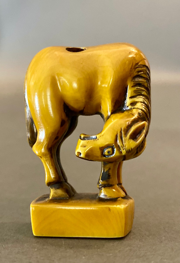 Netsuke - Standing horse by Masayuki