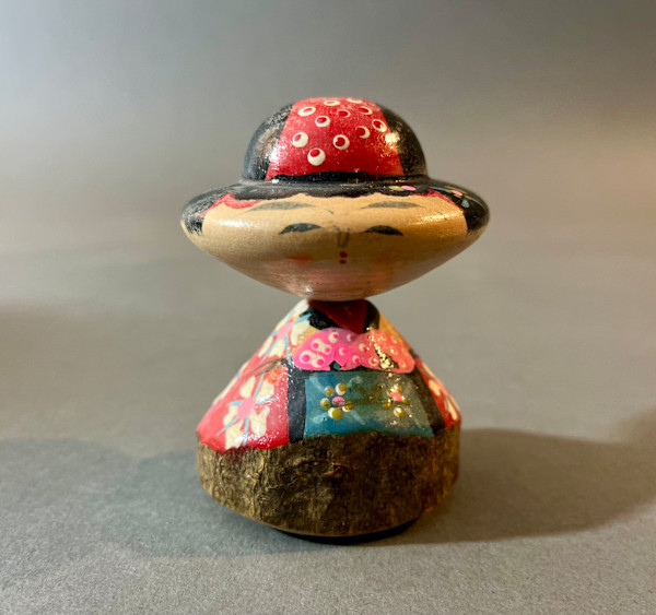 Female kokeshi doll - Part of a paired set