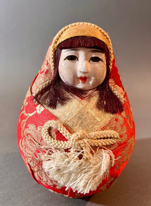Large Nishiki Himedarma doll - Kimekomi ningyō