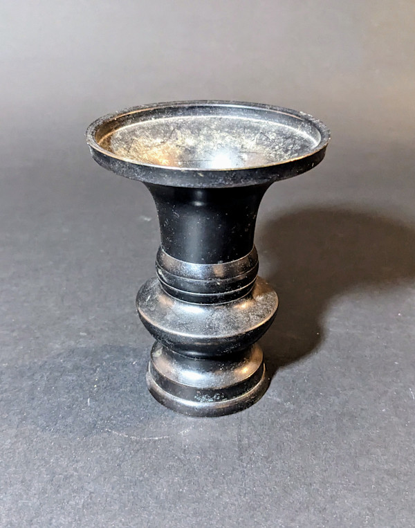 Small bronze ikebana vase