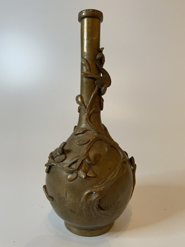 Brass ikebana vase