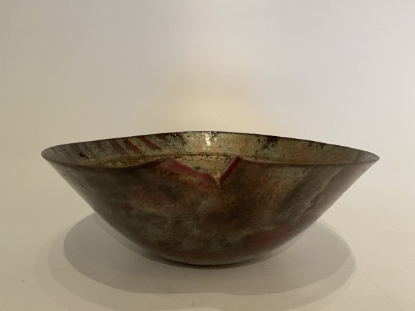 Copper ikebana vase