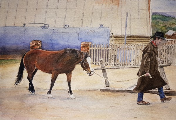 Drover at Sovereign Hill by Christine Davis
