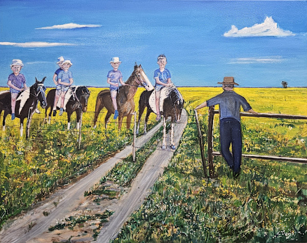 Bareback among the wildflowers by Christine Davis