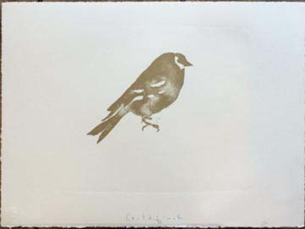 Goldfinch Limited Edition Lithography 22/50 by Makoto Fujimura