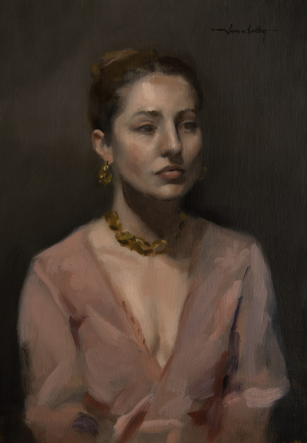 Portrait of Elke with Gold Jewelry by Jason Bentley