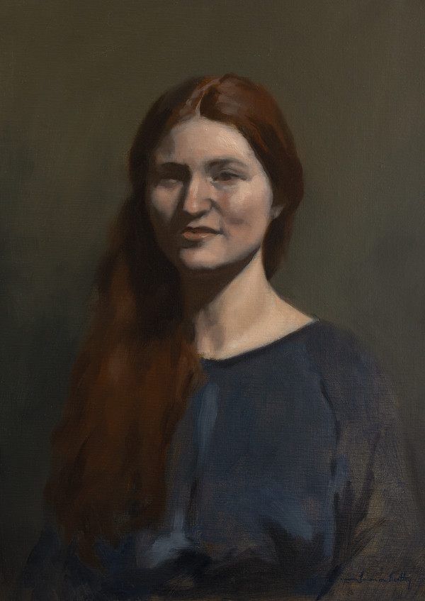 Portrait of Joanne In Blue Top by Jason Bentley
