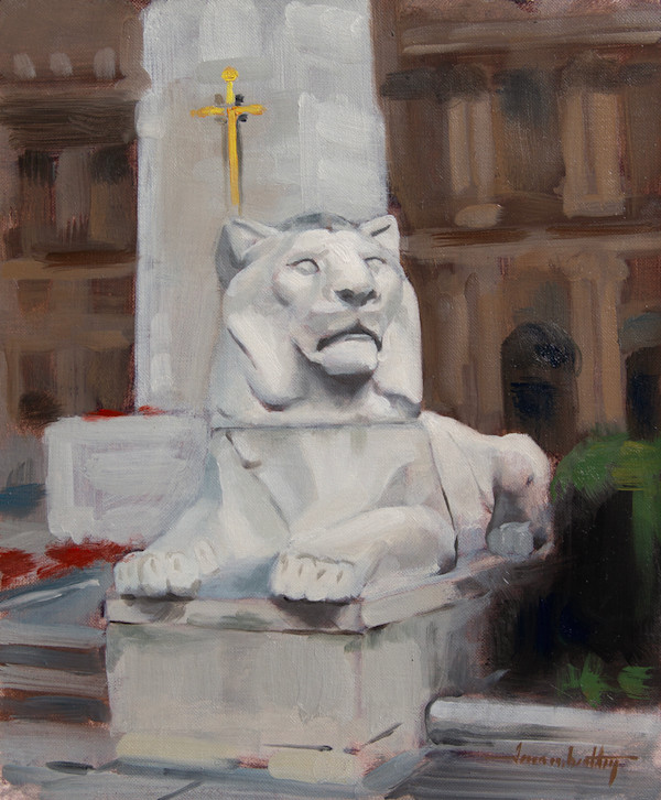 Lion At George Square Cenotaph by Jason Bentley