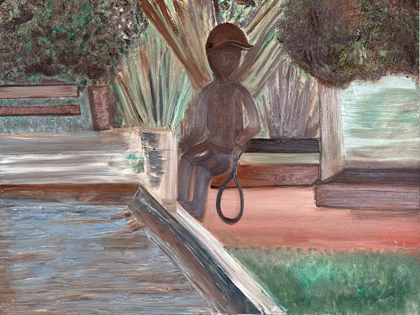 Estatua del Tenista del Lawn - Statue of the Tennis Player in the Lawn by Carolina (Caro)  Ramonde