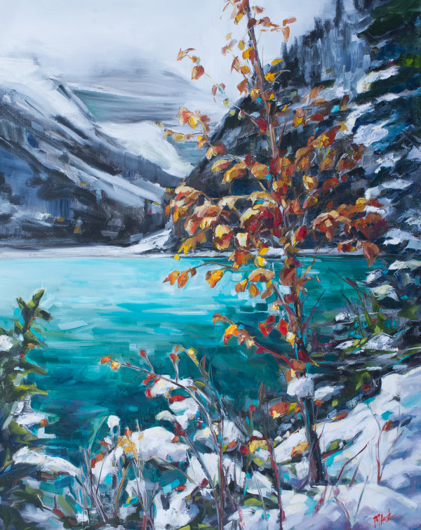Lake Louise First Snowfall by Michelle Austen