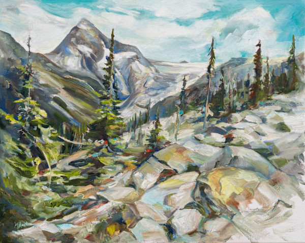 Climb towards Great Glacier by Michelle Austen
