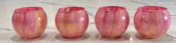 Candleholders, votive - Pink & Gold by Helen Renfrew