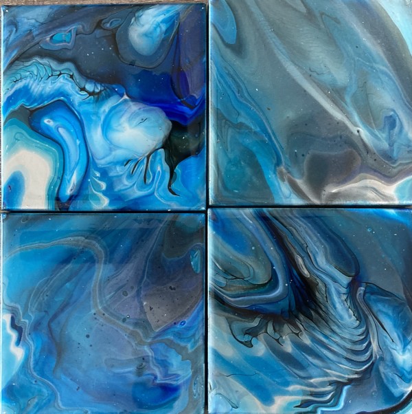 Coasters: Blue Flip by Helen Renfrew