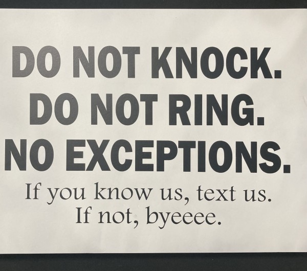 Do Not Knock - Custom sign by Helen Renfrew