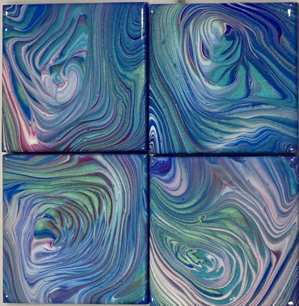 Coasters: BGM Swirls by Helen Renfrew