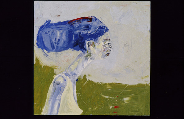 Blue Haired woman by D Hake Brinckerhoff