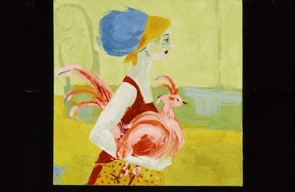 Pink Hen by D Hake Brinckerhoff