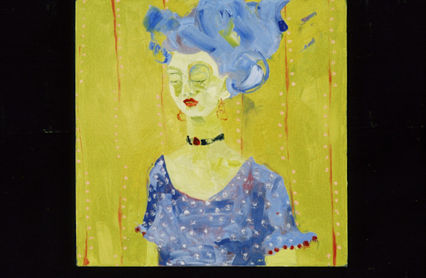 Blue hair/dress by D Hake Brinckerhoff