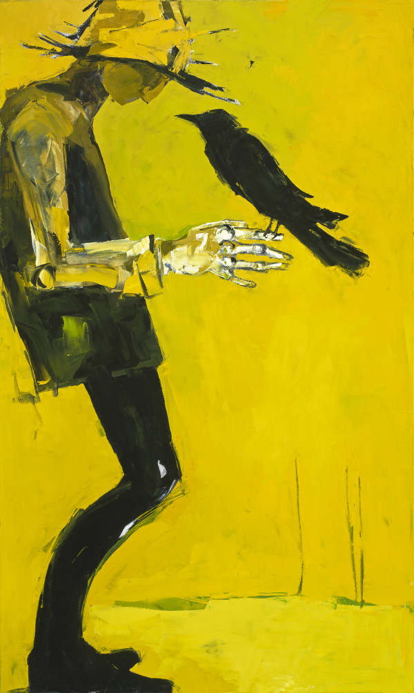 Man with Raven by D Hake Brinckerhoff