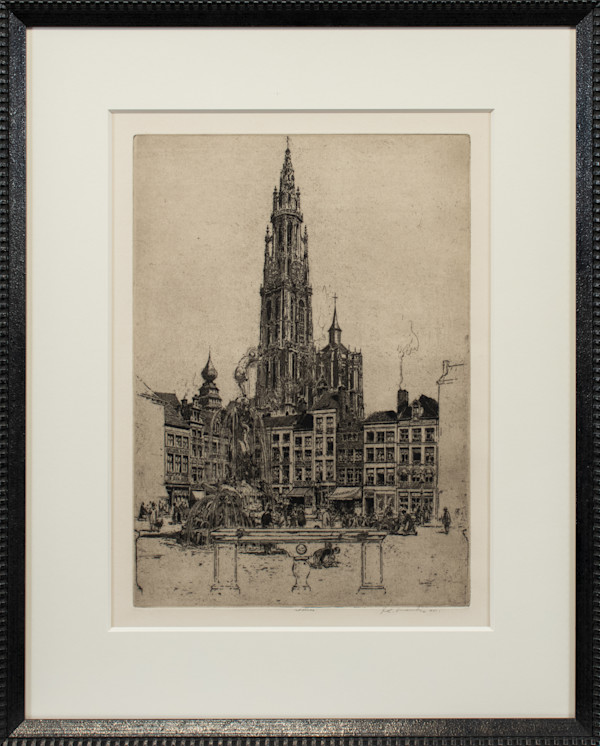The Cathedral, Antwerp, Belgium, 1931 by Jan Vondrous