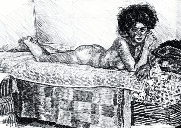 Nude on Couch by Robert Weaver