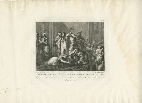 Marie Reine D'Ecosse Etendue sur L'Echaffaut (Mary Queen of Scots Kneeling on the Scaffold) by John Francis Rigaud
