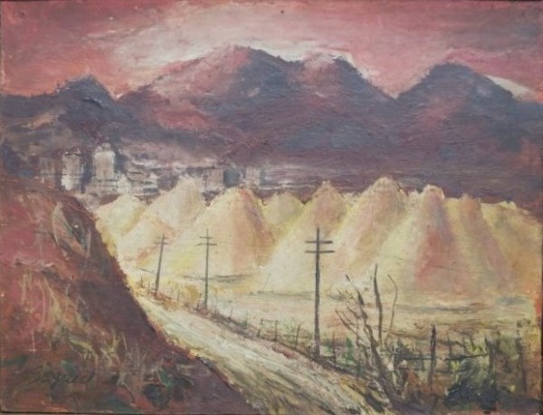 Mine Dumps in the Evening by Louis Bassi Siegriest