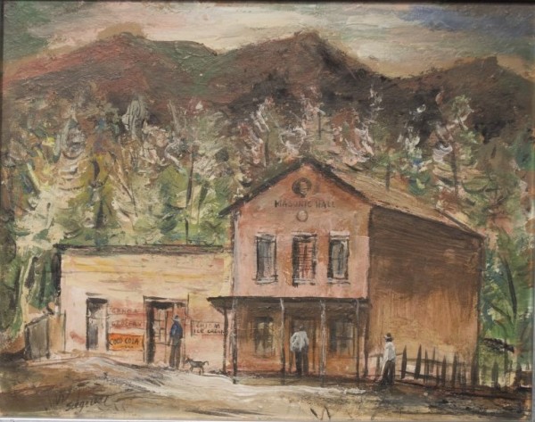 Old Masonic Hall Fetters Corner, Genoa, Nevada by Louis Bassi Siegriest