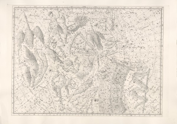 Argo Navis the southern celestial hemisphere from Chart II; from Uranographia 1801 by Johann Elert Bode