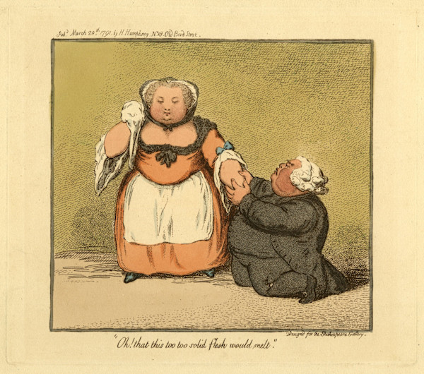 "Oh! that this too too solid flesh would melt." by James Gillray