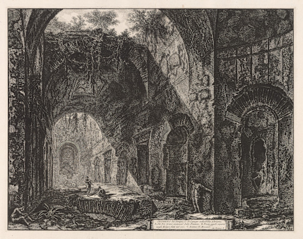 Interno del Tempio d. di Canopo nella Villa Adriana (Interior of the canopus at Hadrian's villa) by Giovanni Battista Piranesi, Image 1.