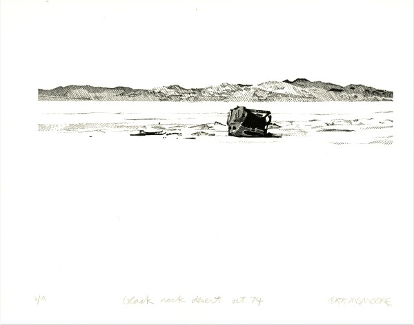Black Rock Desert, Oct. 74 (b/w) by Michael S. Moore