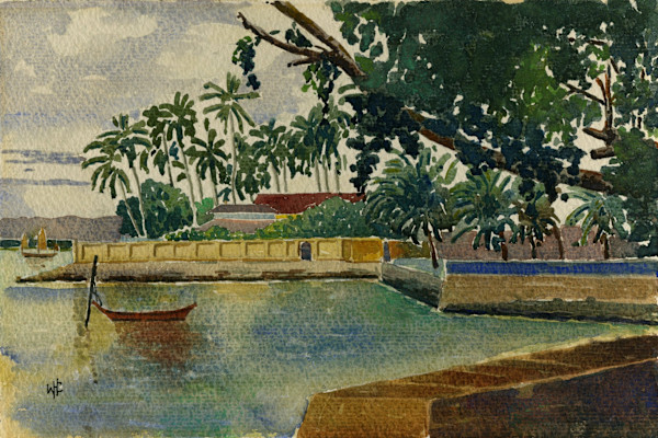 Ceylon Water Scene by Willis H. Church, Image 2.