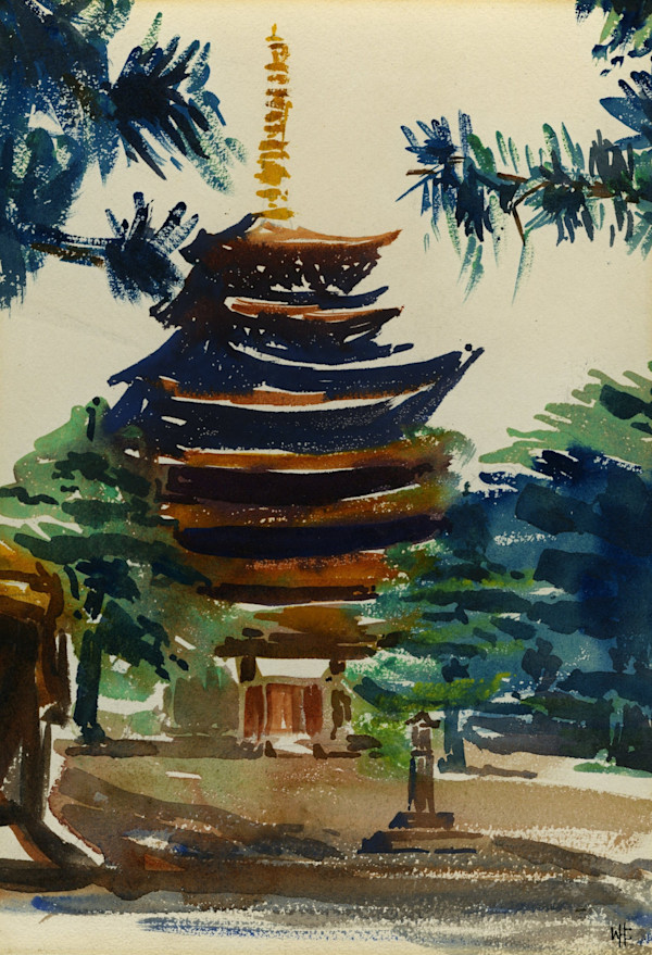 Five-stored Pagoda, Nikko, Japan by Willis H. Church, Image 3.