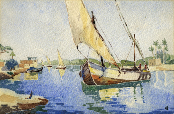 Nile River Scene by Willis H. Church