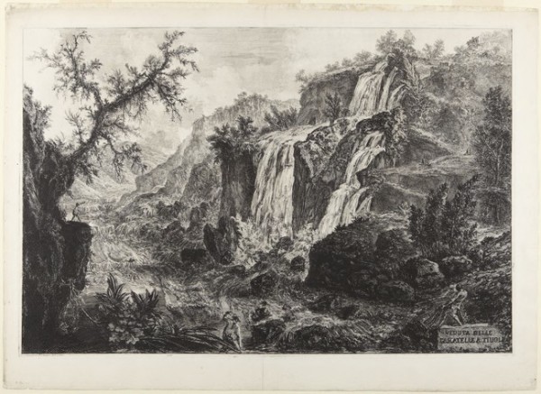 Veduta delle Cascatelle a Tivoli (View of the small waterfall in Tivoli) by Giovanni Battista Piranesi